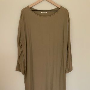 Black Crane Rayon/Wool Dress (L)